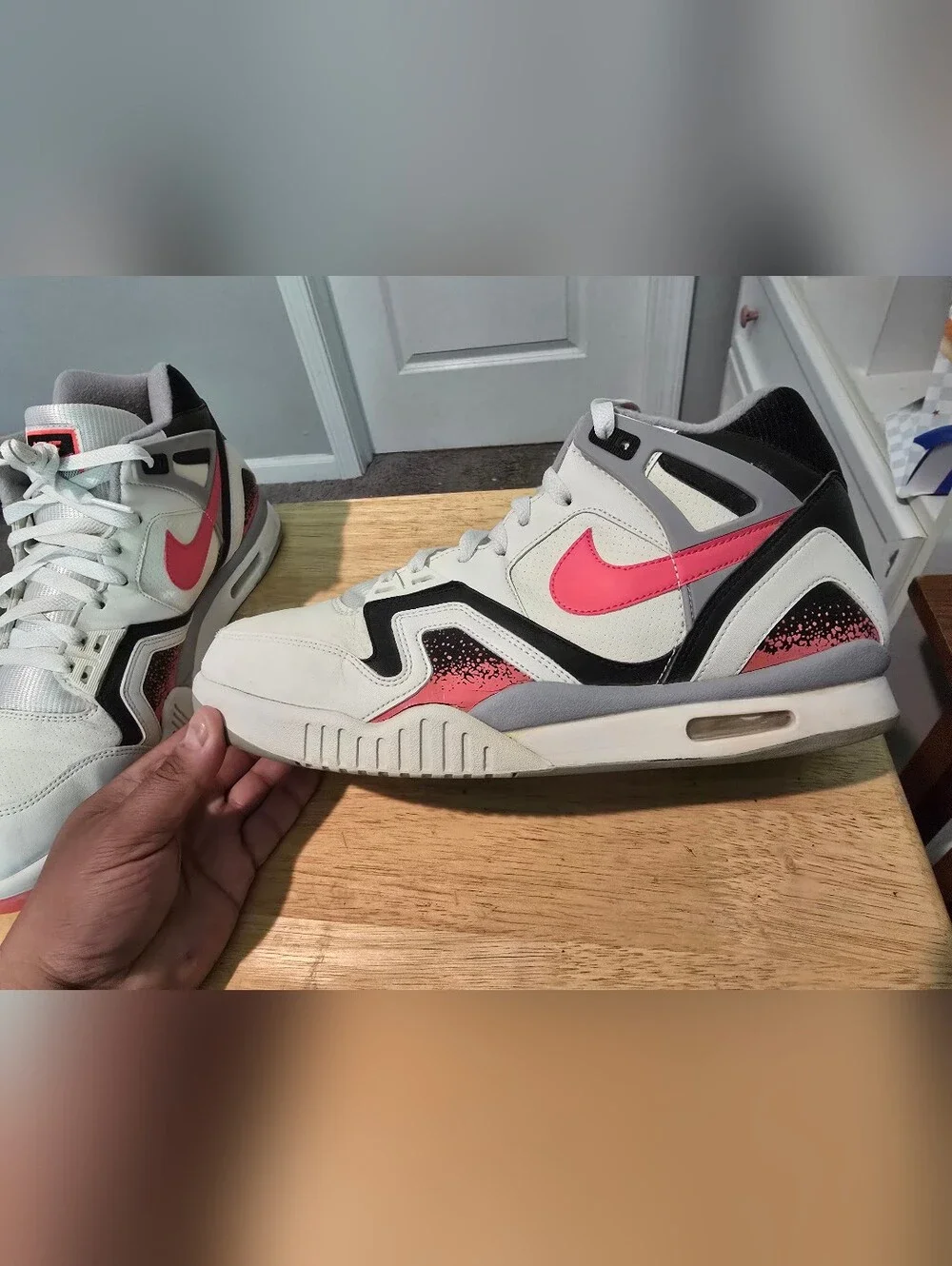 Nike Air Tech Challenge 2 QS Lava 2014 White Hot Lava Black 643089-160  Sz 11.5